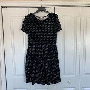 LuLaRoe Amelia Dress 2X Dandelion Print